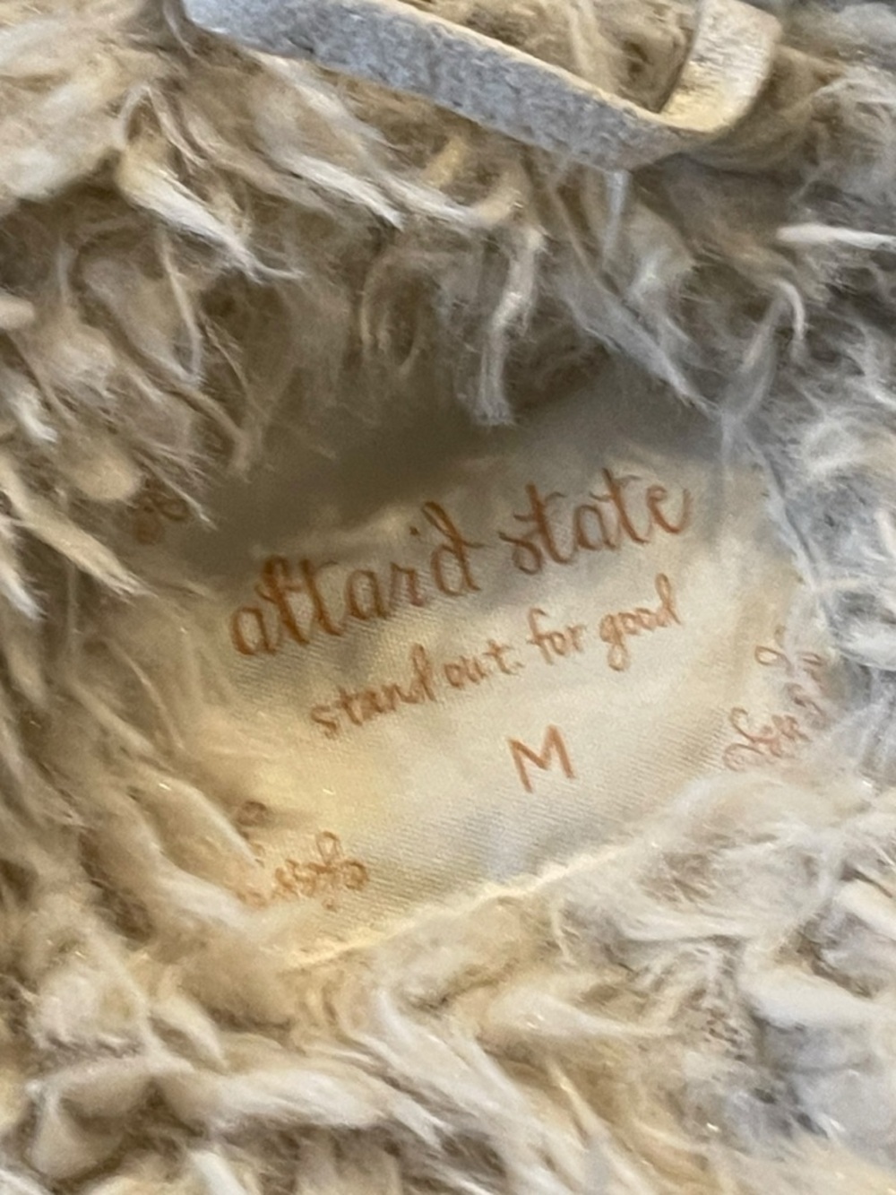 Altar'd State Cream Sherpa Wrap Jacket - Medium - Picture 10 of 15